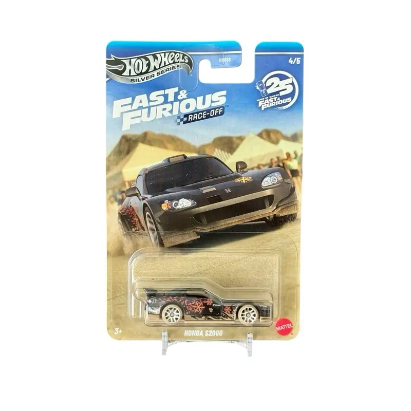 Hot Wheels Silver Series Honda S2000 Fast & Furious Race-off 1:64 Diecast Metal Model Car, Collectible Cars for Display, No Excessive Promotional Terms