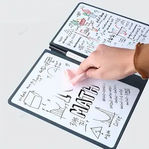 A5 Reusable Whiteboard Notebook, 1 Count Portable Weekly Schedule Notebook with Pen & Cloth, Academic Planner, Office Stationery & Supplies