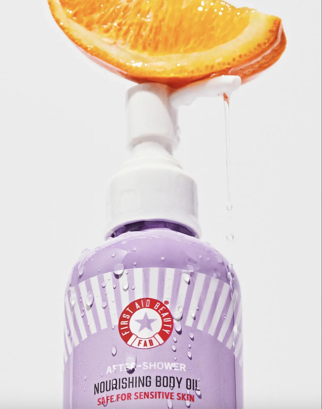 First Aid Beauty After-Shower Nourishing Body Oil for Deep Hydration + Soft Glowing Skin Hydrating Body Oil Revitalizing Body Oil
