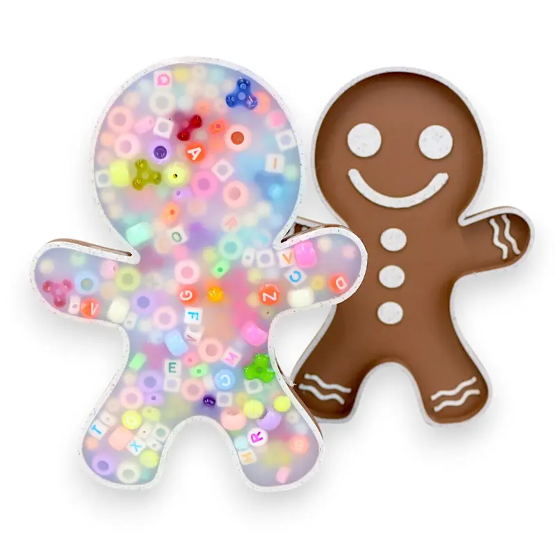 Gingerbread man Picky Pad and Tray- Satisfy Your Urge to Pick, Pop and Peel Stress-Free! Creative Craft Kit Crafting Kit
