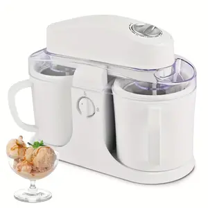 Premium 1QT Ice Cream Maker, Homemade Ice Cream, Frozen Yogurt & Smoothie Machine, Easy-Clean Detachable Cups, Compact Frozen Dessert Maker, Perfect Holiday Gift