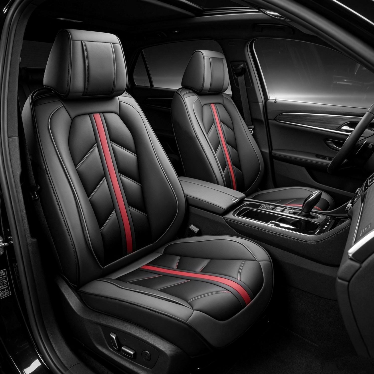 For Dodge Dart 2013-2016/ Nitro 2010-2020 Car Seat Covers, Premium 3D PU Leather 5 Seat Covers Full Set with Storage Pockets, Waterproof Breathable Non-Slip Car Front Rear Seat Cushion Protector Mats, Rear Split Fit 40/60 40/20/40 50/50 ﻿ ﻿