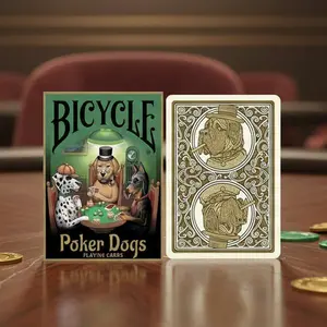 Bicycle Poker Dogs V2 Playing Cards – Hand-Drawn Canine Artwork, Party Card Game, Card Games, Playful Art
