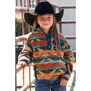 Cinch Cruel Girl Khaki Aztec Fleece Pullover – CWK8720003 KHA