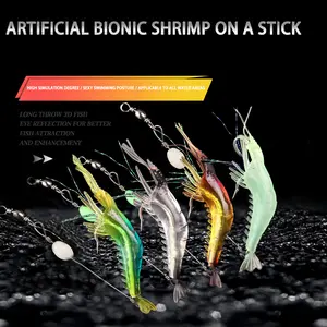 Simulation Lure Hook Fake Shrimp 4 Colors Small Size Reflective Whiskers Strong Attractant Increase Bite Rate All Waters Fishing Tackle