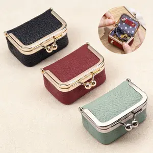 Pack Of 3 Mini Jewelry Boxes, Compact Coin Purse for Jewelry, Retro Travel Organizer with Kiss Lock for Earrings, Rings, Necklaces, And Bracelets