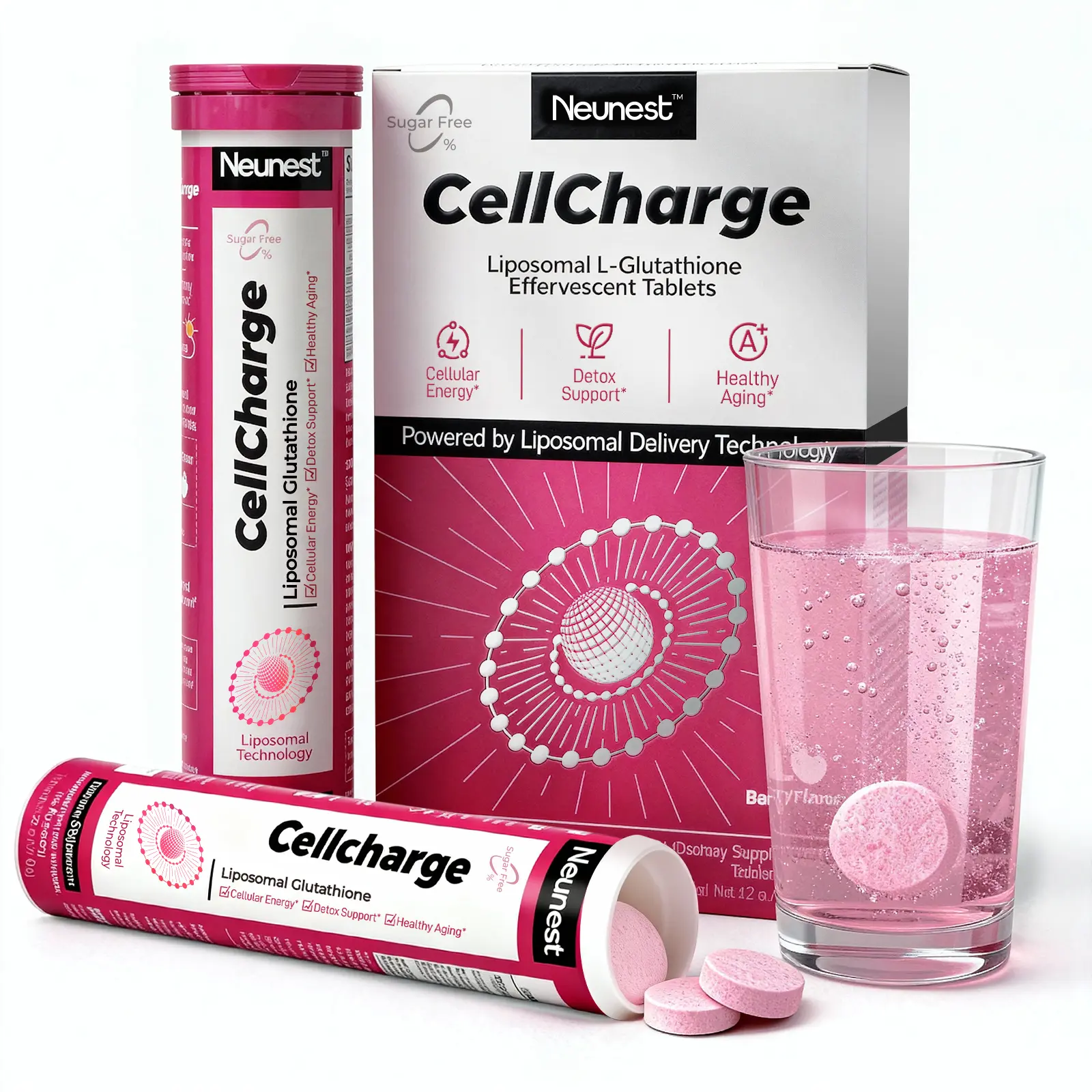 Neunest Cell Liposomal Glutathione Effervescent Tablets - 2026 New 5-in-1 Formula with Vitamin C, Magnesium, Neunest Cell Liposomal Glutathione Effervescent Tablets - 2026 New 5-in-1 Formula with Vitamin C, Magnesium,