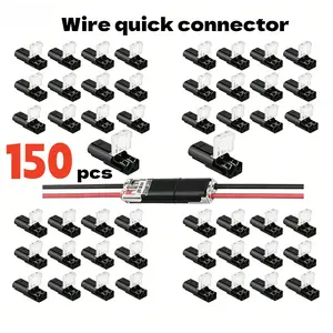 Double-Wire Plug-in Connector Led Light Strip Connectors 2 Pin, Low Voltage Wire Connector with Locking Buckle, Fast Connect Plugs Led Connectors for Strip Lights，Lead strip automotive wiring electricity Power Distribution Secure,Diy-YY