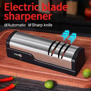 A Professional USB Rechargeable Portable Electric Knife Sharpener with Adjustable Angle for 20-Degree Straight Blades, Designed for Sharpening And Polishing Kitchen Tools, Suitable for Chef Knives, Slicing Knives, Santoku Knives, Paring Kni