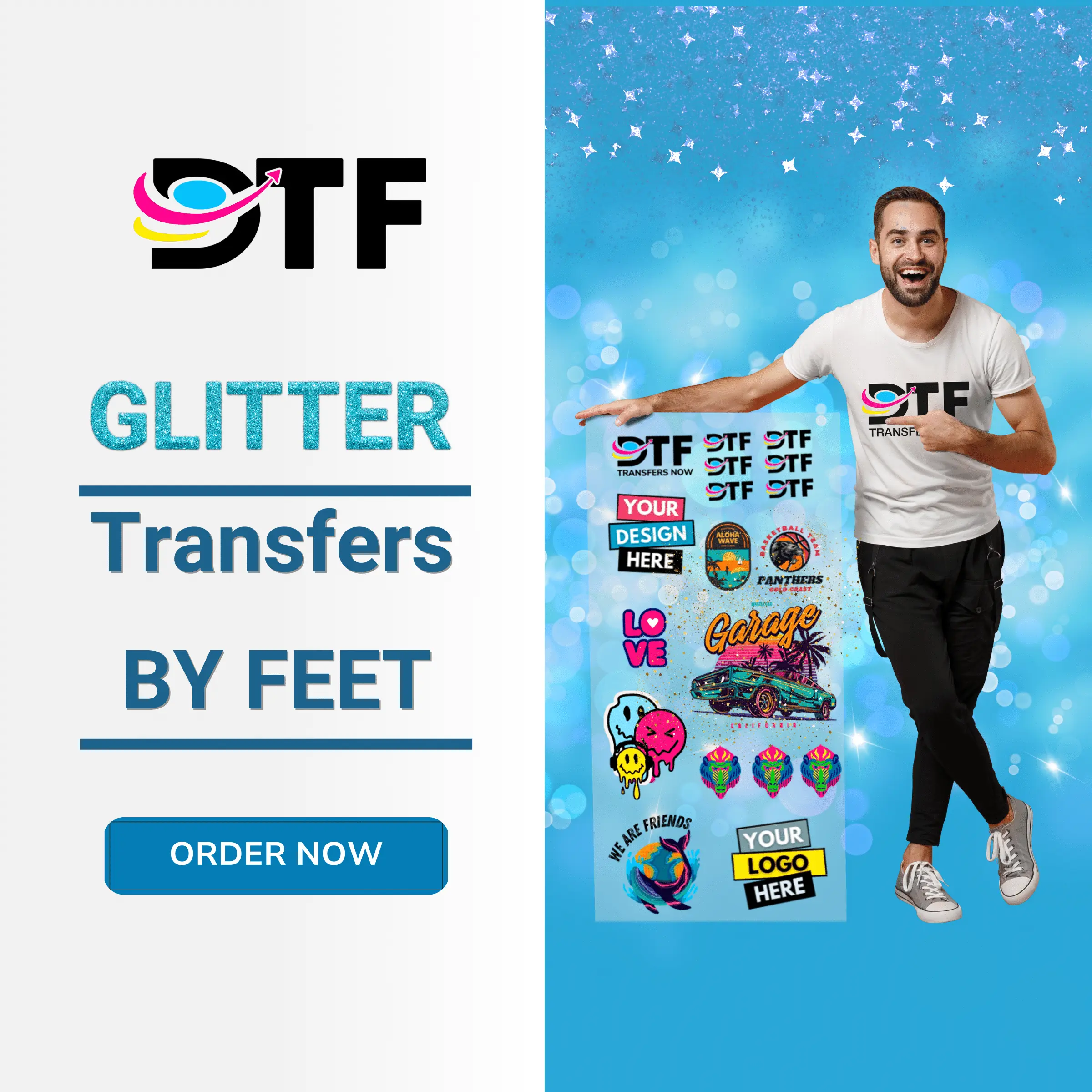 Glitter DTF Transfer - Gang Sheet