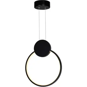 CWI Lighting Pulley LED 12 inch Black Mini Pendant Ceiling Light 1297P12-1-101