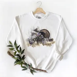 Retro Turkey Sweatshirt, Animal Lover Hunting Mallard Vintage Fall Gobbler Sweatshirt Unisex cotton