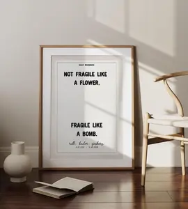 Motivational Trendy Wall Art Print  Positive Quote Poster  Strong Woman Quote Typography  Female Empowerment Living Room Wall Art Printed