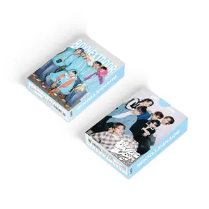 55-Pc K-pop Male Group Lomo Photocards - Double-Sided Postcards for Journal, Backpack & Album Decor