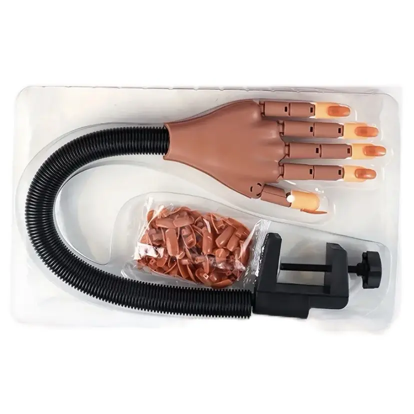 Artificial Hand Manicure Practice Model - ABS Beauty Hand Joint Activity Tool for Nail Art Training