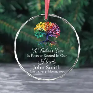 Personalized Loss Of Dad Memorial Ornament, Dad Remembrance Ornament, Dad Loss Gift, Father in Heaven, Memorial Gift Sympathy Keepsake