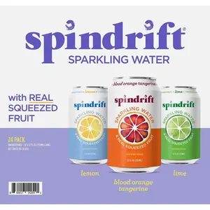 Spindrift Sparkling Water Variety Pack — 24×12 fl oz Cans, Real Fruit, Zero Sugar