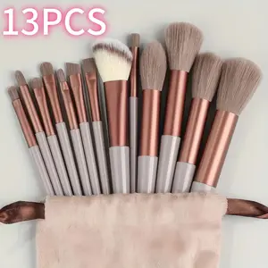 13-Piece Makeup Brush Set, Soft Bristles, Portable Storage Bag, Professional Beauty Tools Kit, Essential Cosmetic Brushes