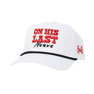 On His Last Nerve Embroidered Trucker Hat - Stylish Graphic Design, Adjustable Snapback, Versatile for Casual Outfits