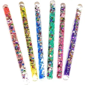 Mini Spiral Glitter Wands (6.5 Inches) Complete Gift Set Party Pack - 6 Pack
