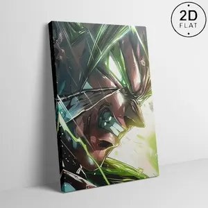 Hook‑Style Framed Canvas Print, Super Saiyan Anime Themed Poster with Comic Design, Vibrant Wall Art for Anime Fans, Ideal Gift and Room Decoration for Living Room and Bedroom wicked good