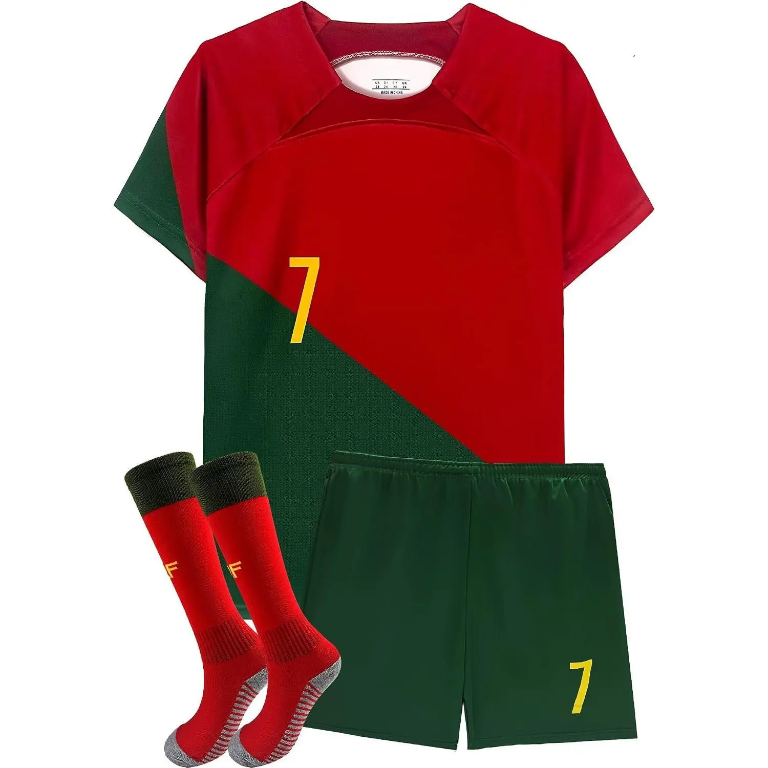 Soccer Jersey Uniform Set for  Women  Men Youth Boys Girls Training Kit Ages 3-13