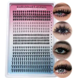 416 Pcs False Eyelashes Set, Eyelash Cluster, Natural Look & Durable Design, Perfect for Daily Use & Special Occasions, Enhance Your Eye Makeup