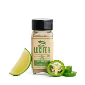 Saint Lucifer Jalapeño Table Spice - Flavorful Spice for Cooking, Flavoring or finishing meats, seafoods, Veggies, Popcorn, Soups, Wings and more.