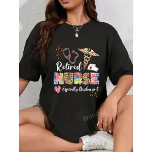 Tie Dye Retired Nurse Official Discharged Retirement Party T-Shirt