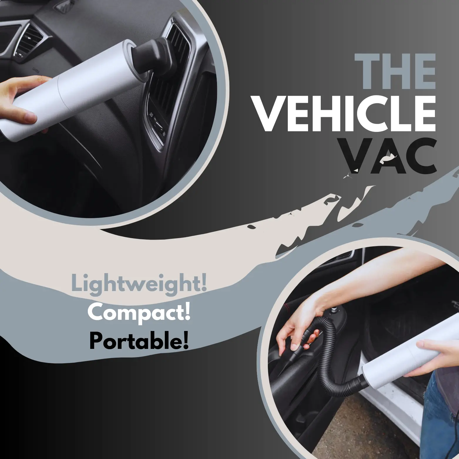 The Vehicle Vac - 120W Light Weight - Portable - Versatile