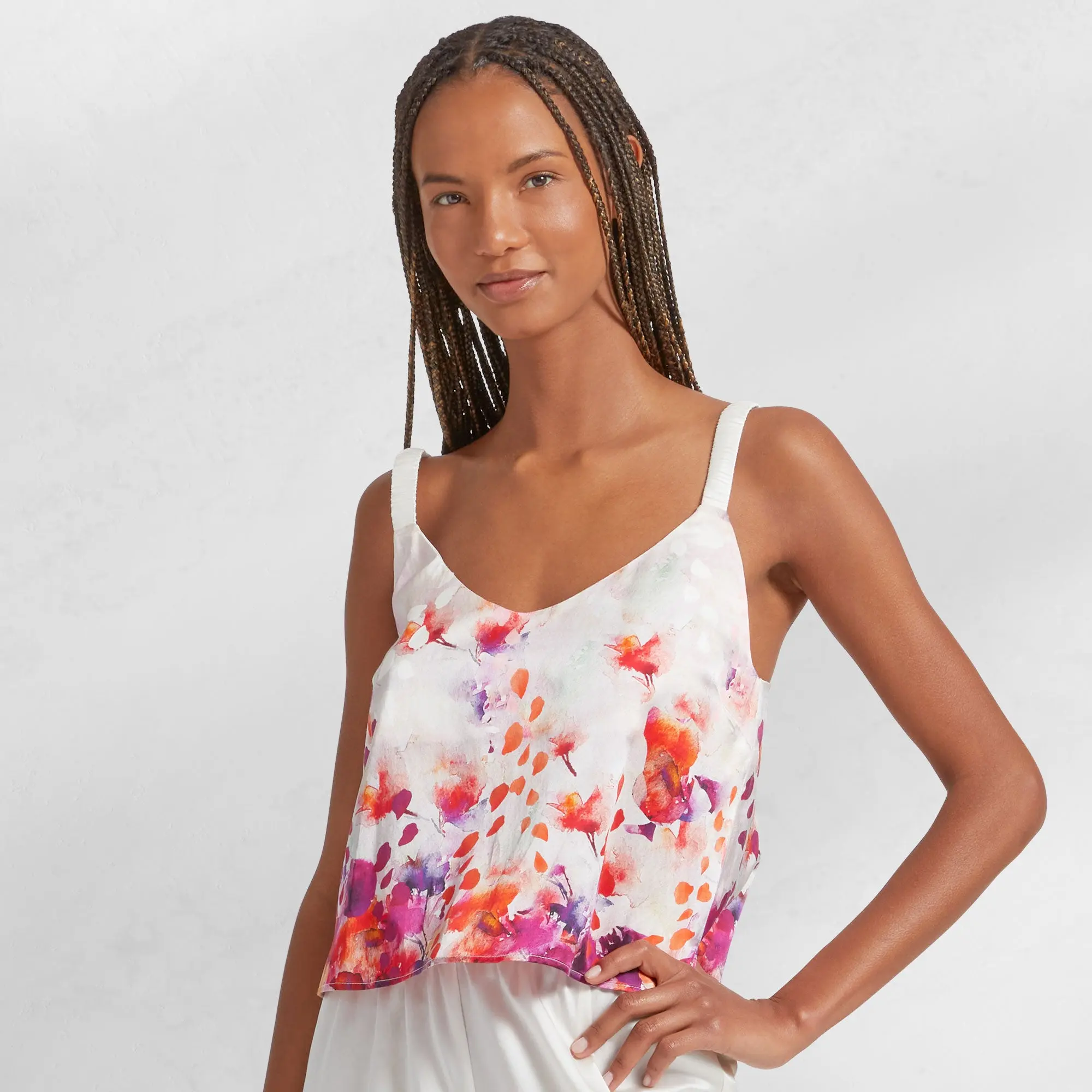 Floral Ombre Silk Camisole