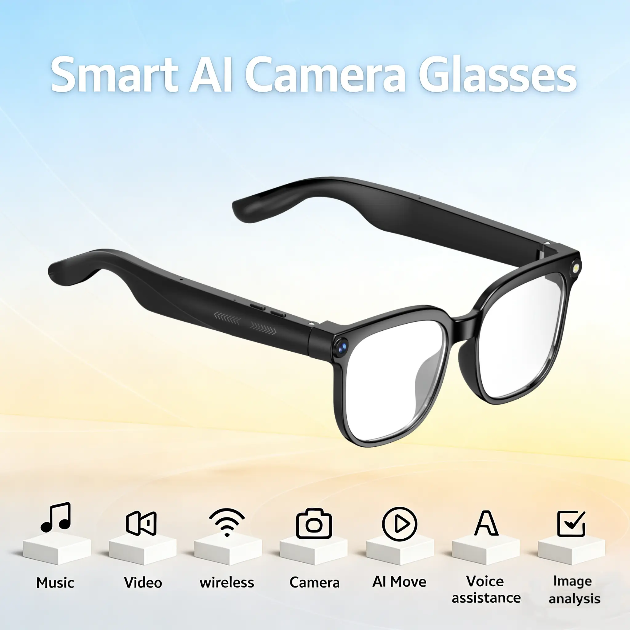 Smart Camera Glasses 4K with Bluetooth Audio, Hands-Free Recording ...