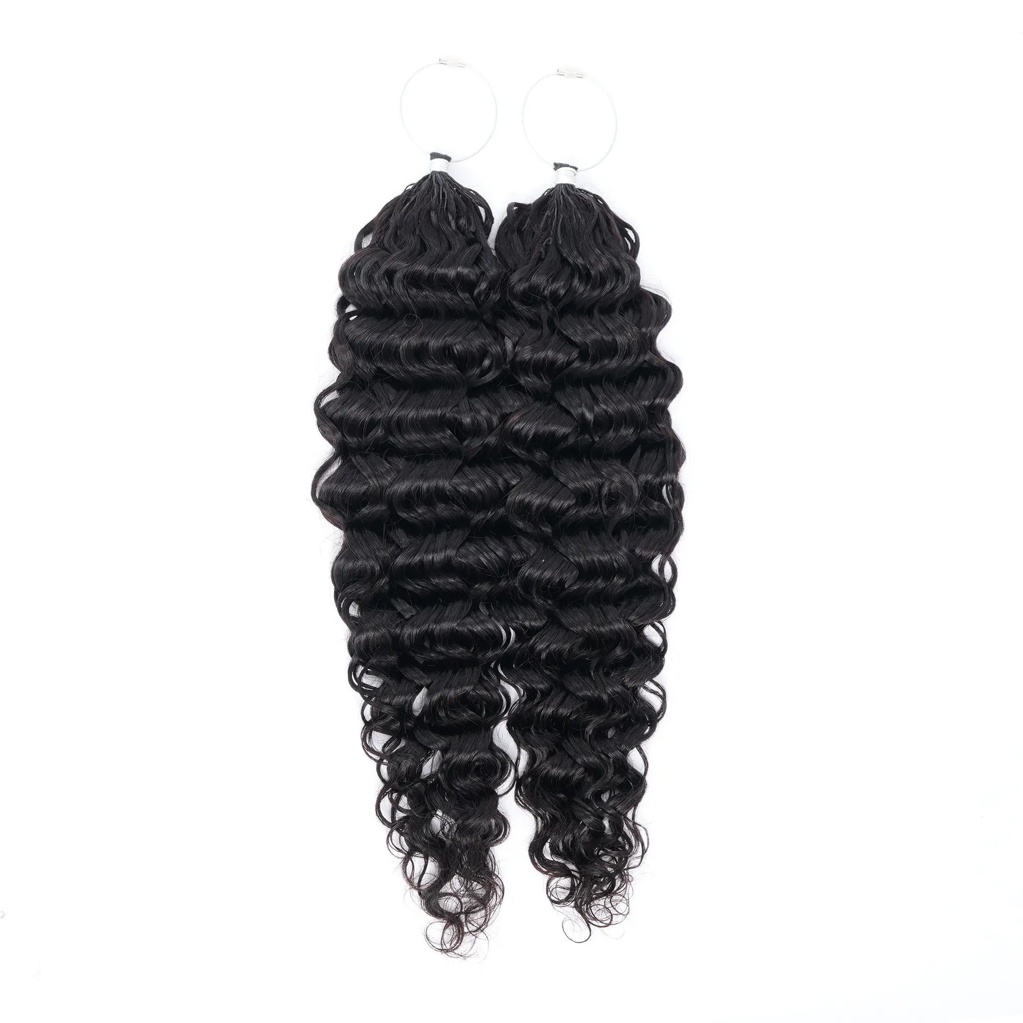 Crochet Hair Human Hair Water Wave Extensions Miracle Knots Pre-Separated 50g/Pack for Knotless Boho Braids 4-5 Packs for Full Head Time-Saving Wear