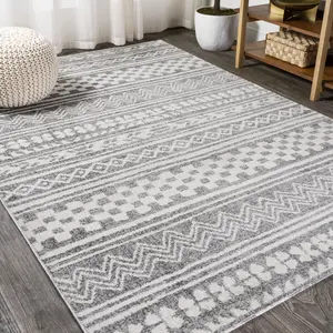JONATHAN Y Imlil Tribal Geometric Stripe Indoor Area Rug; for Living Room, Kitchen, Bedroom, Dining Room, Office