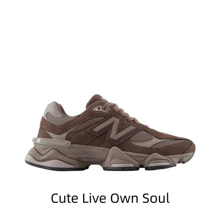 Retro chunky dad sneakers, dark brown suede matched with khaki breathable mesh, classic side logo, sculpted layered midsole, casual trainers for daily street outfits.