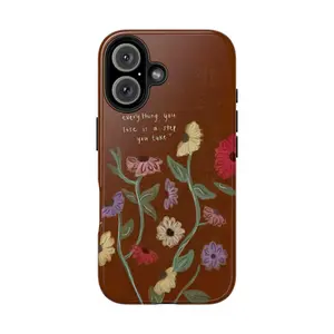 Flowers Eras Tour iPhone 16 15 14 13 12 Pro Max Case Tough Cover World Tour Album Aesthetic Polycarbonate TPU Protection