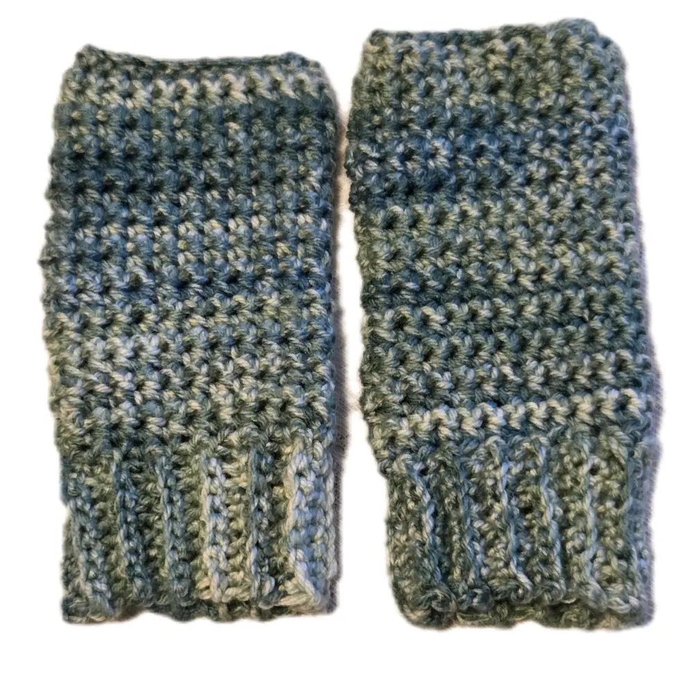 Crochet Fingerless Gloves in Size Small/Medium Unisex Soft Cozy Accessory for Winter