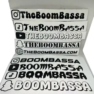 Personalized Social Media Decals - Mix and Match with Logos and Fonts Customizable Stickers Sticker Cards
