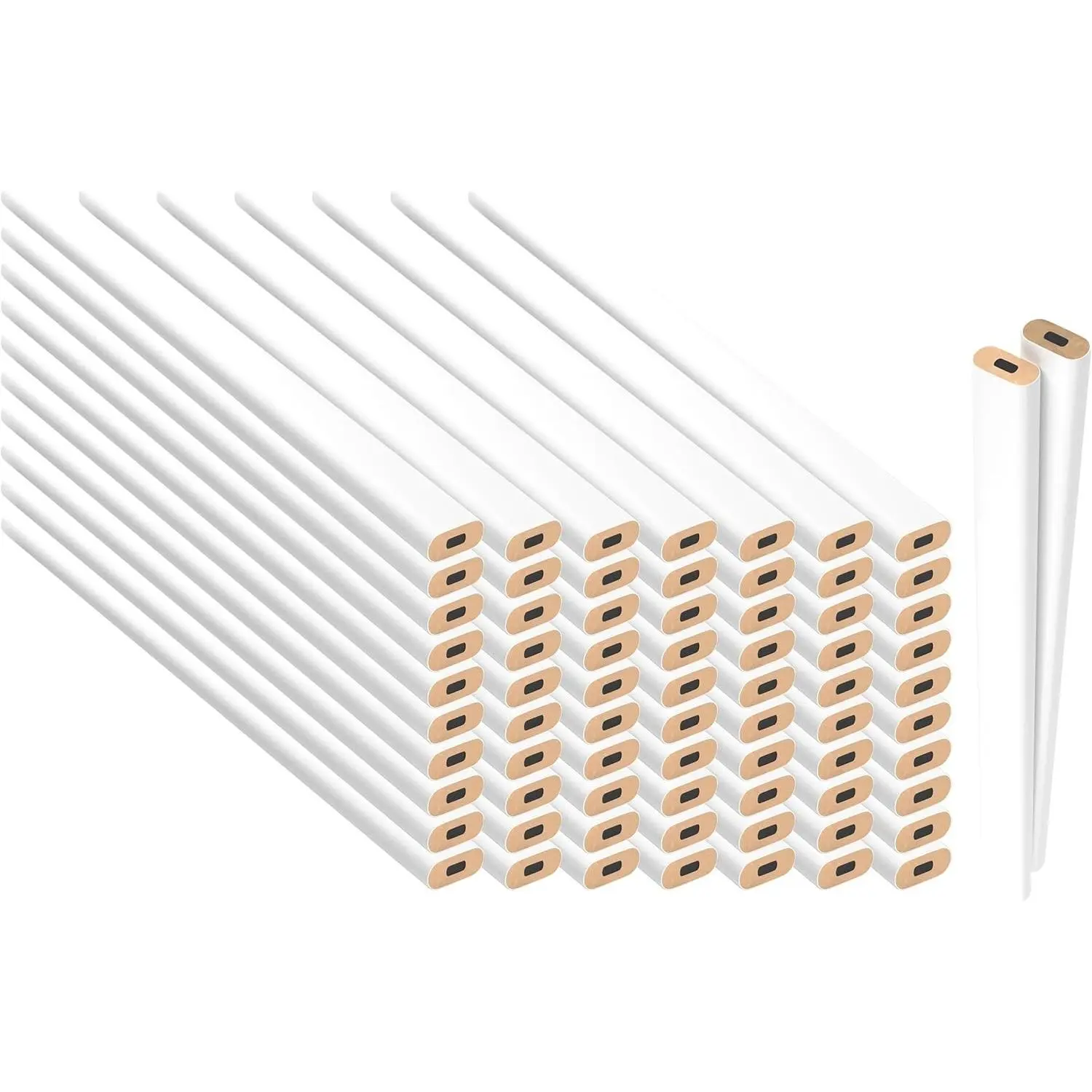 GRAPHITE Hard Lead Carpenter Pencils Bulk - (72) Pieces Lumber Wooden Pencil #2 (HB) - White