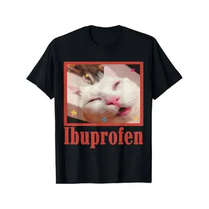 Summer t Shirts Ibuprofen Cat Meme T-Shirt