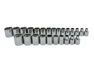 Craftsman 25 Piece 3/8" Inch Drive Socket Set, 12 Point, Standard & Metric
