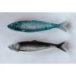 Hand-Painted Sardine Plate