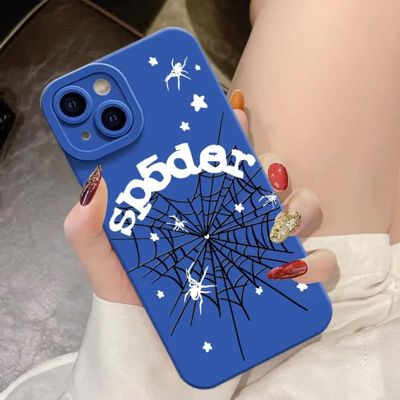 Dark Spider Web TPU Soft Smartphone Case, Durable Shockproof Full-Coverage Anti-Drop Protection Casing, Customized Cellphone Accessory for iPhone 11-17 Pro Max Plus & Compatible Models, Fashionable Creative Gift