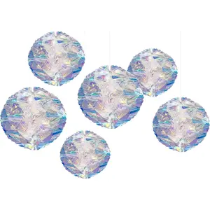 Iridescent Honeycomb Ball Decorative  Ornaments Shiny Iridescent Foil Ceiling   for Bridal Shower Wedding Birthday Theme Party Decoration