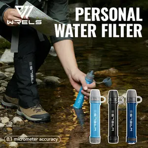 Compact Portable Water Purifier, 99.99% Filtration Rate, Ideal for Outdoor Use, Camping, Hiking, Emergency Survival, Lightweight Design, Portable Water Filter