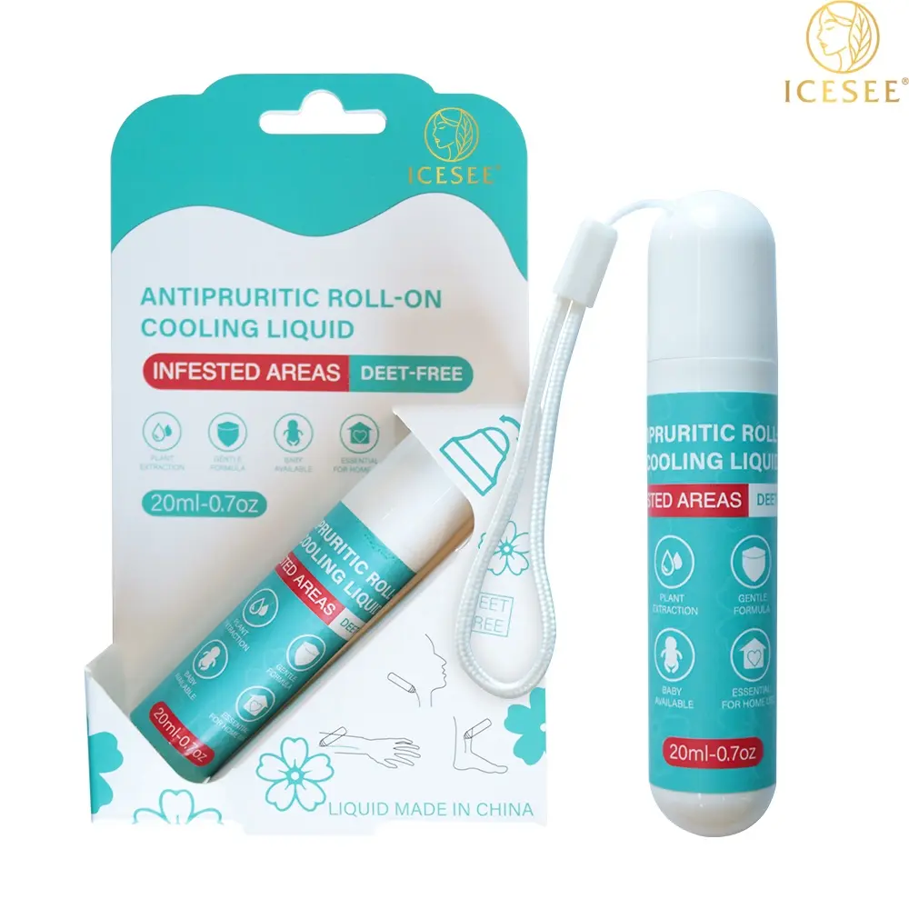 ICESEE Natural Citronella Essential Oil Rollerball - Plant-Based Geranium & Lemongrass Blend, Portable On-the-Go Scent Stick for Outdoor Camping, Hiking