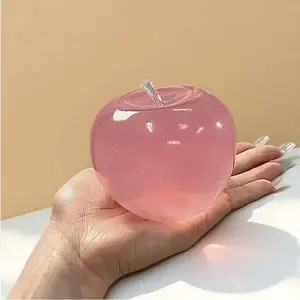 Ocean pink Apple squishy toy for stress relief; moldable with slow rebound