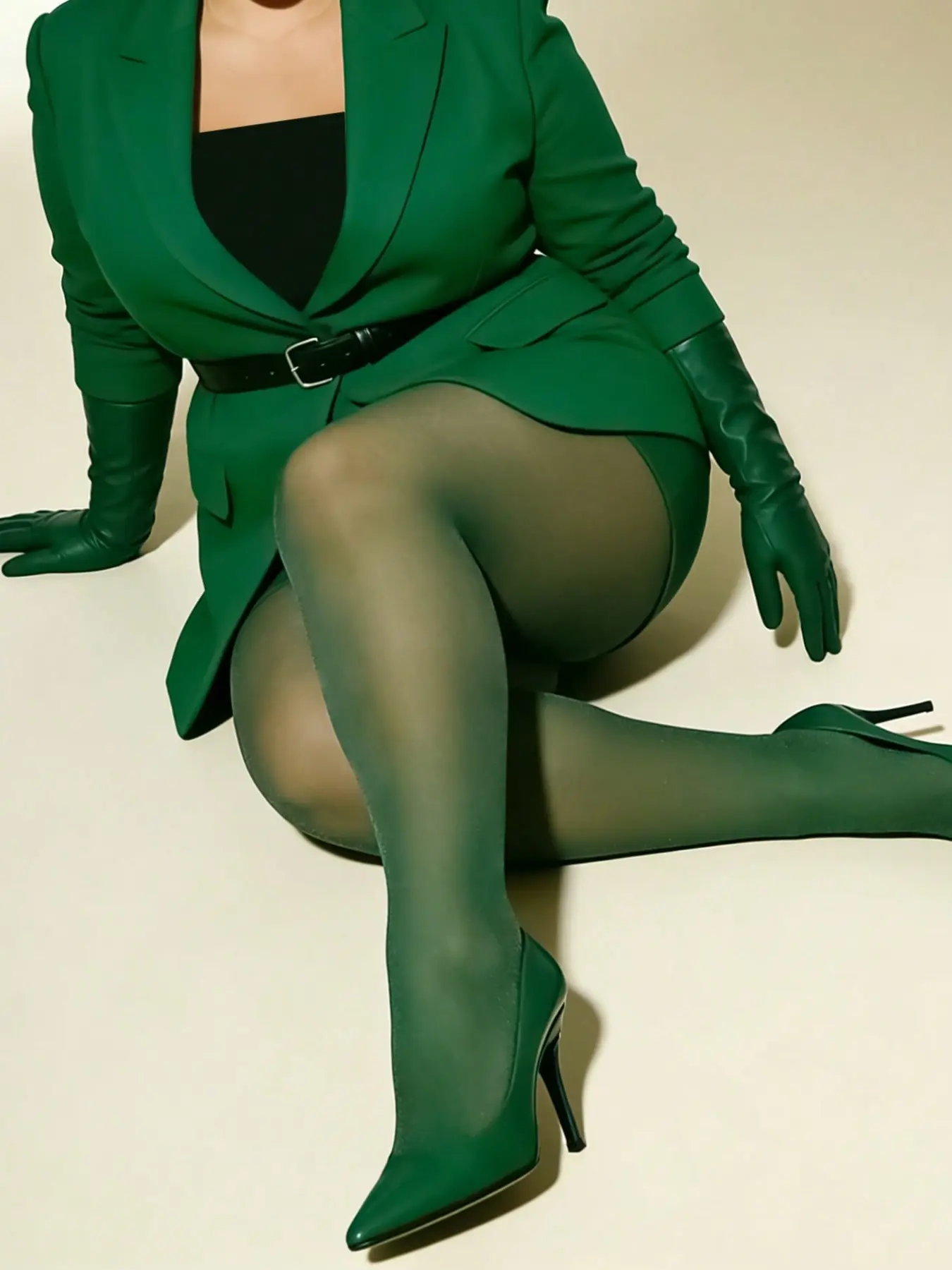 Plus Size Sheer Opaque Tights, Fashion Sexy Elegant Style, All over Print, Fitted, All Seasons, Women's Daily Commute Party Wear