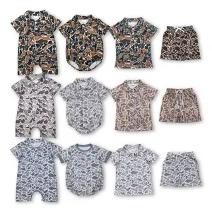Camouflage printed baby kids clothes for outdoor boy summer wear