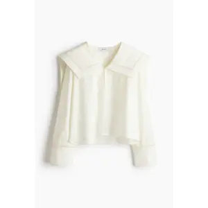 H&M Sailor-collared poplin blouse